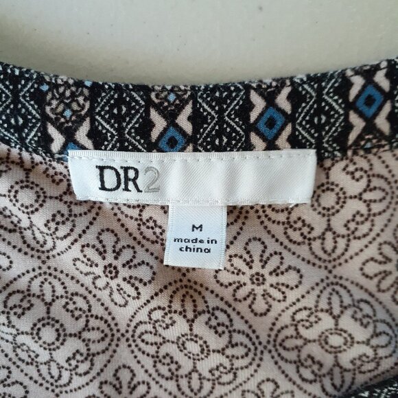 Daniel Rainn Medium Long Sleeve Boho Pattern Blouse Top DR2 - Picture 6 of 9